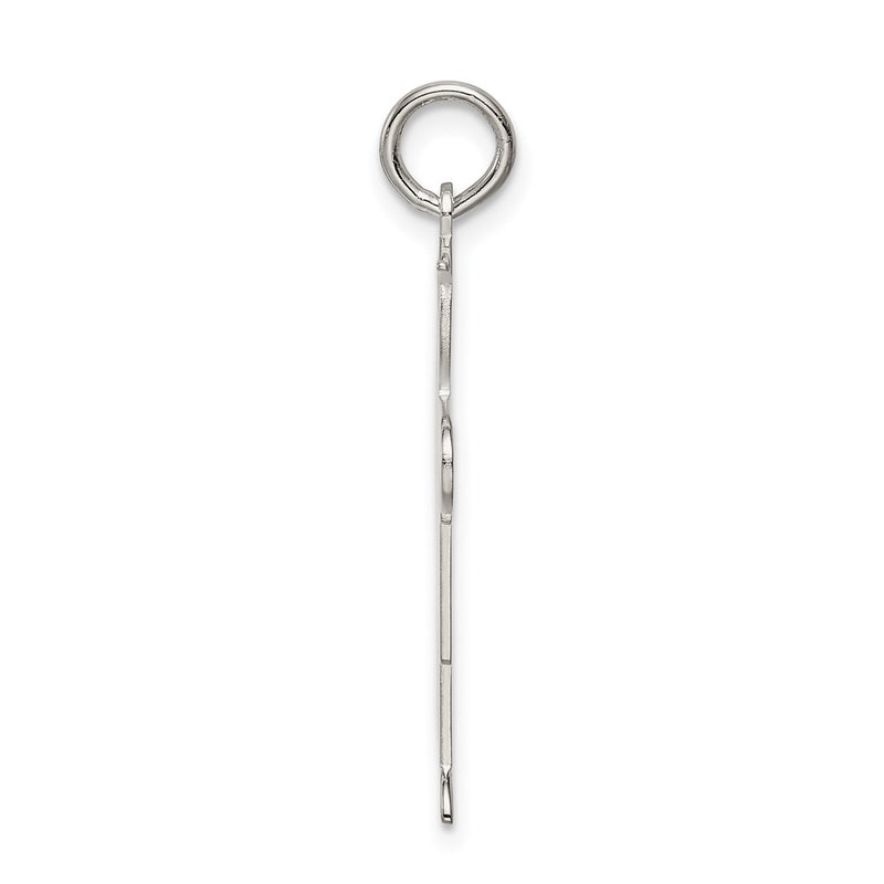 Sterling Silver Rhodium Plated Kid Charm