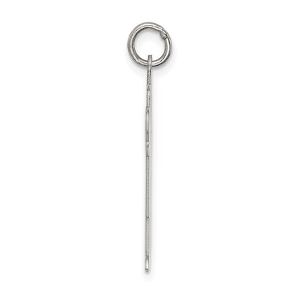 Sterling Silver Rhodium Plated Kid Charm