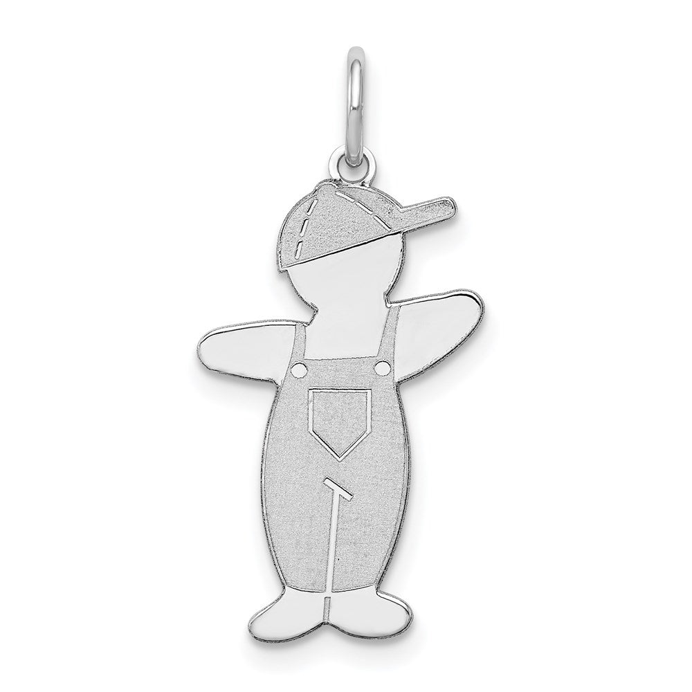 Sterling Silver Rhodium Plated Pee Wee Cuddle Charm