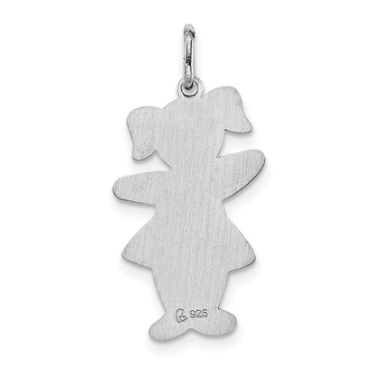 Sterling Silver Rhodium Plated Back To School Cuddle Charm