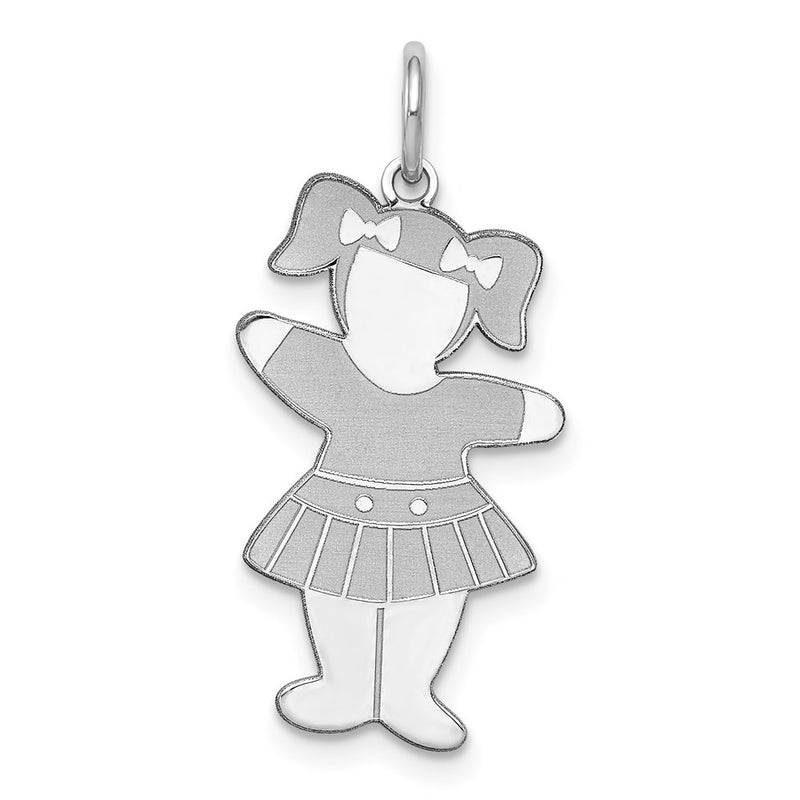 Sterling Silver Rhodium Plated Back To School Cuddle Charm