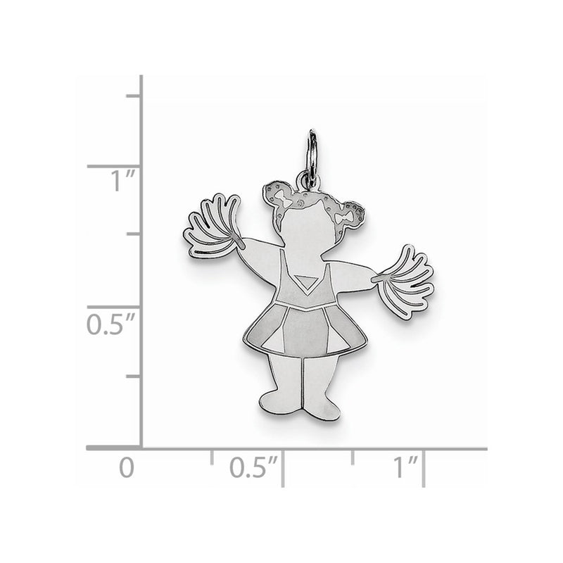 Sterling Silver Rhodium Plated Pom Cuddle Charm