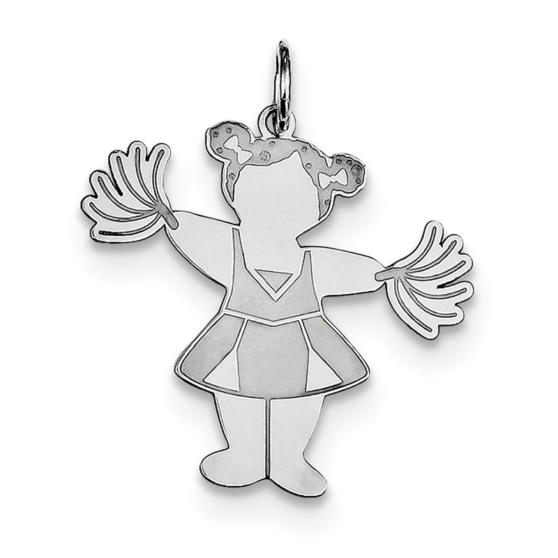 Sterling Silver Rhodium Plated Pom Cuddle Charm