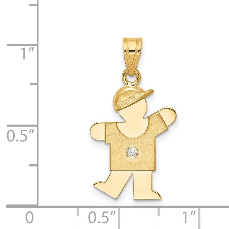 14k VS Diamond kid pendant