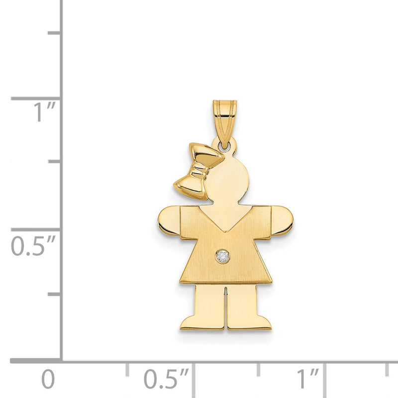 14k AA Diamond Pendant