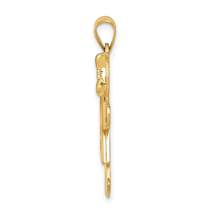 14k AA Diamond Kid Pendant
