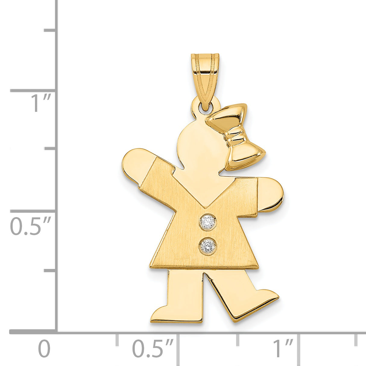 14k A Diamond kid pendant