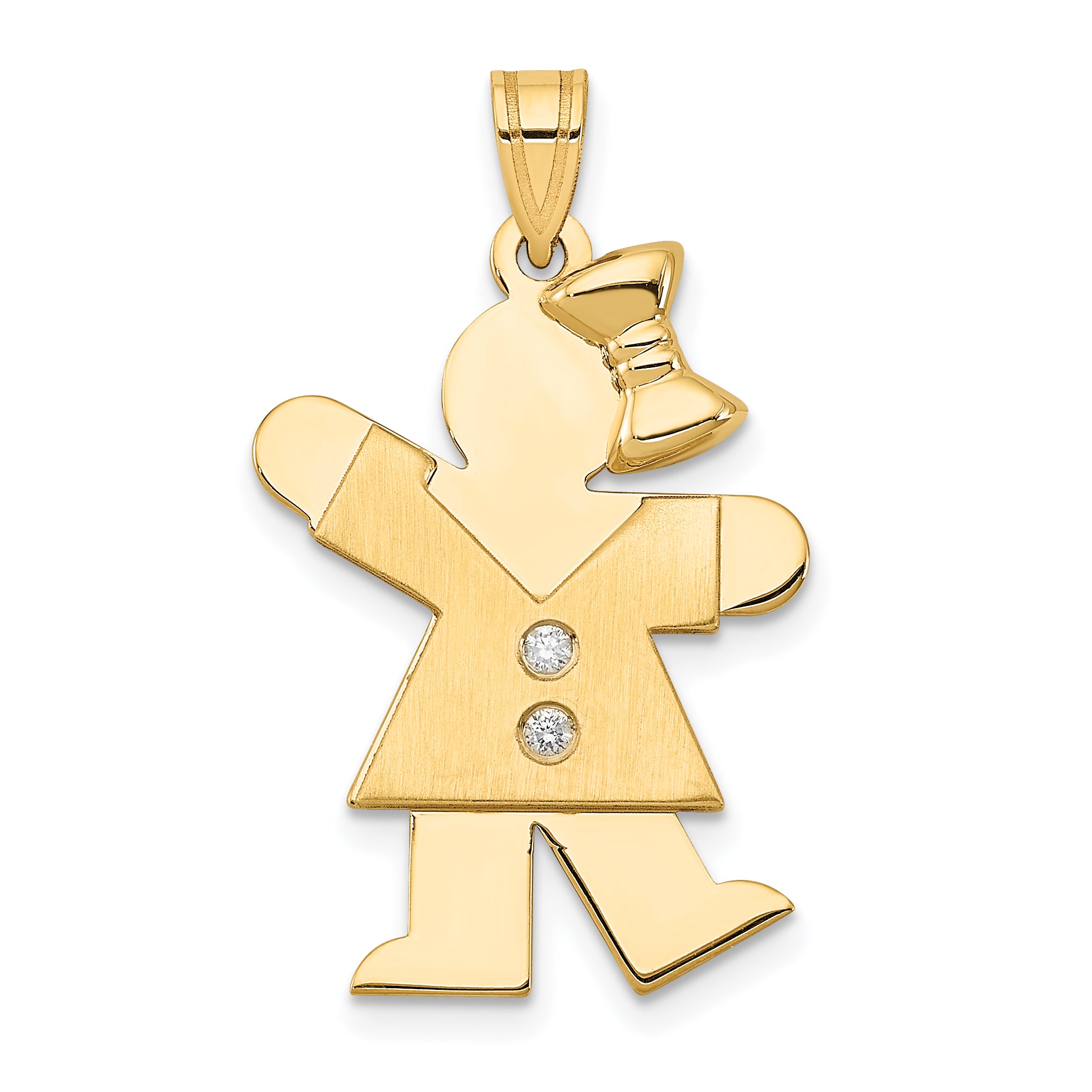 14k A Diamond kid pendant