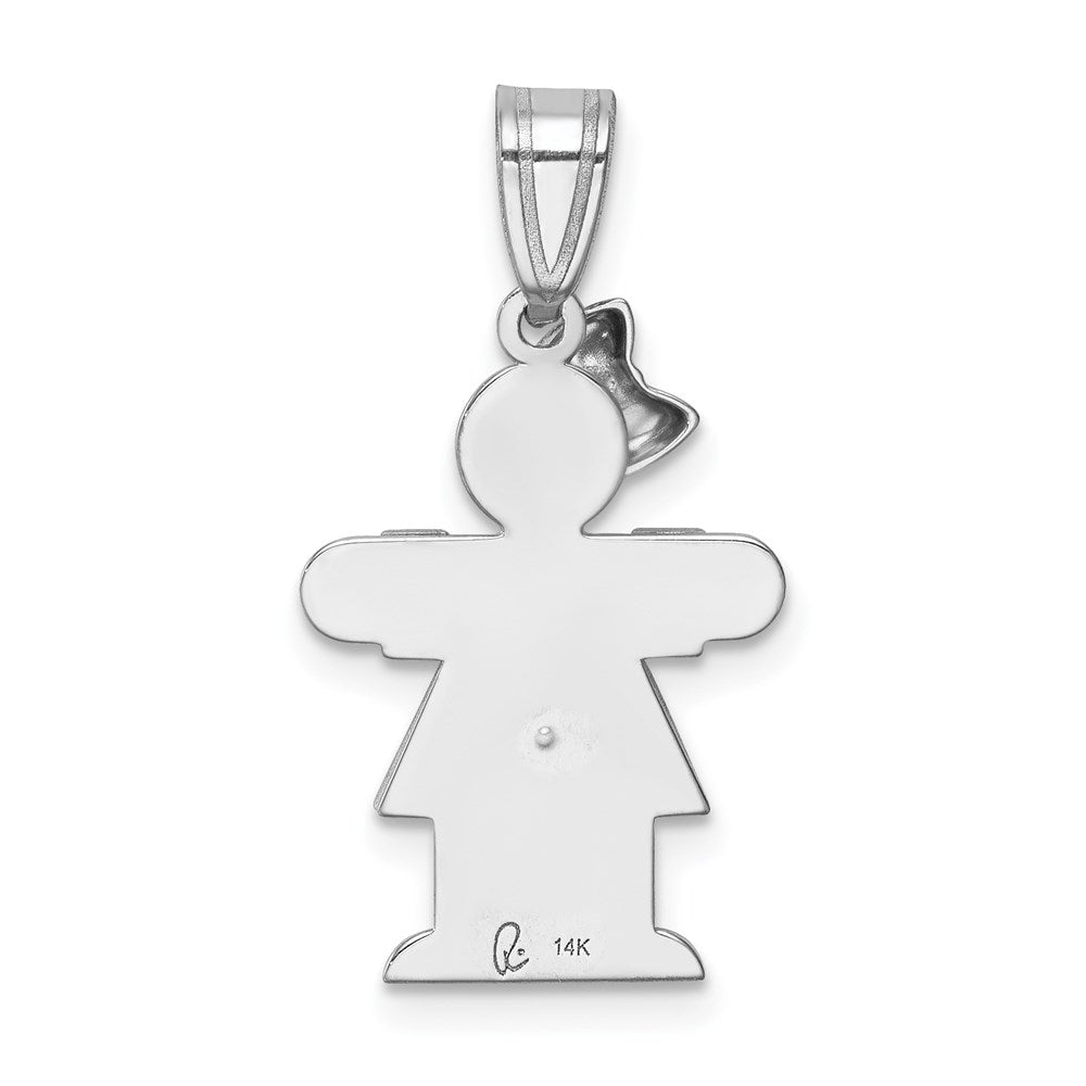 14k White Gold VS Diamond kid pendant
