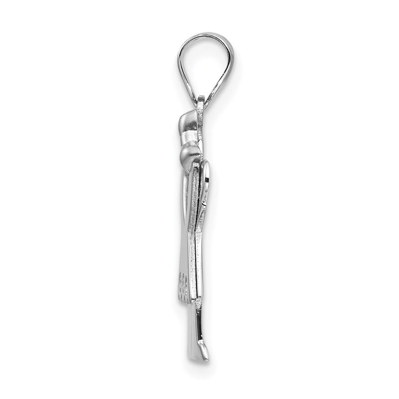 14k White Gold VS Diamond kid pendant