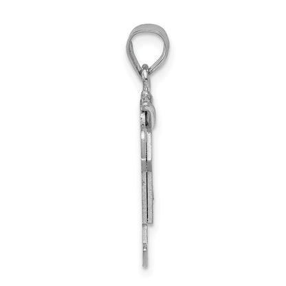 14k White Gold VS Diamond kid pendant