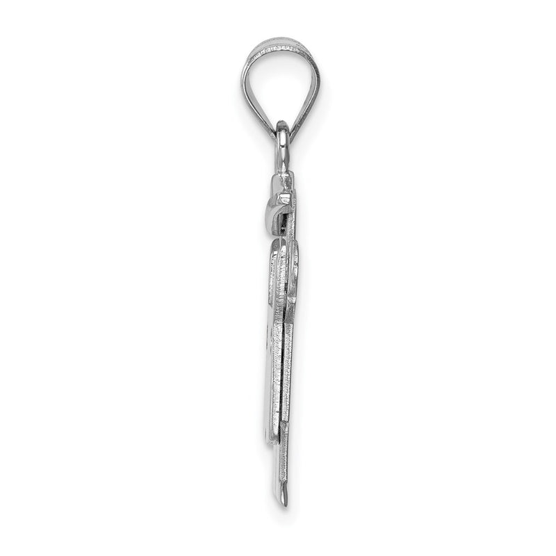 14k White Gold VS Diamond kid pendant
