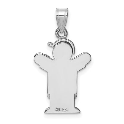 14k White Gold VS Diamond kid pendant