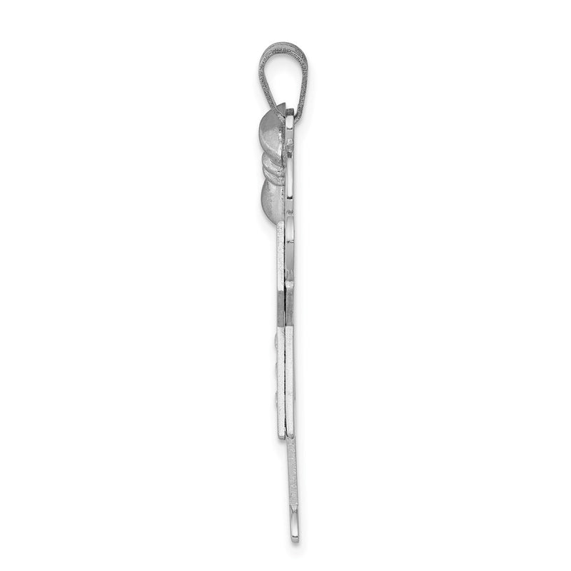 14k White Gold VS Diamond kid pendant