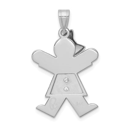 14k AA Diamond Kid Pendant