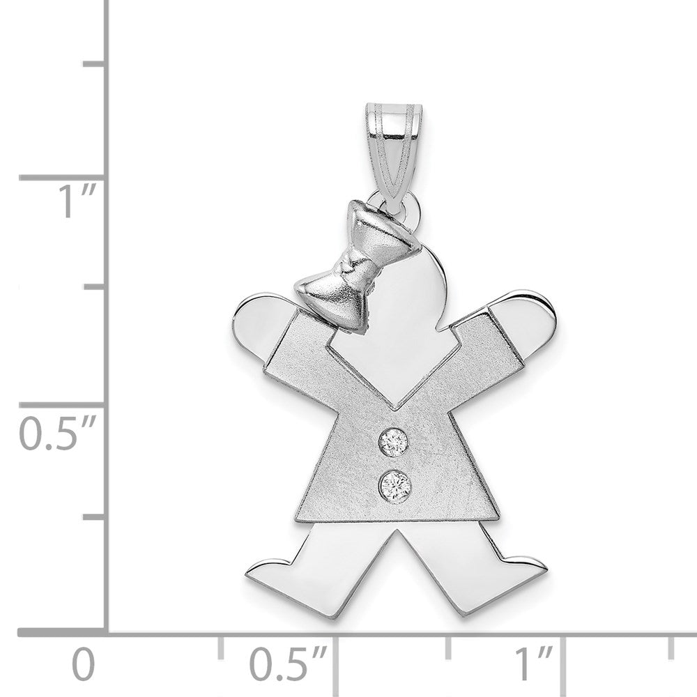 14k AA Diamond Kid Pendant