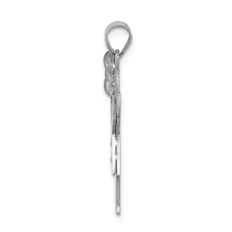 14k White Gold VS Diamond kid pendant