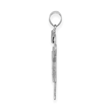 14k White Gold AA Diamond Kid Pendant