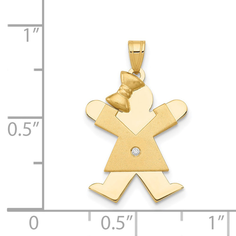 14k VS Diamond kid pendant