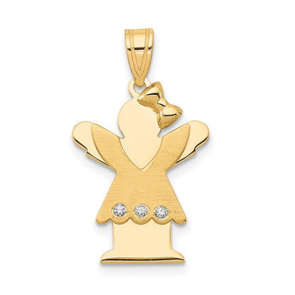 14k VS Diamond kid pendant