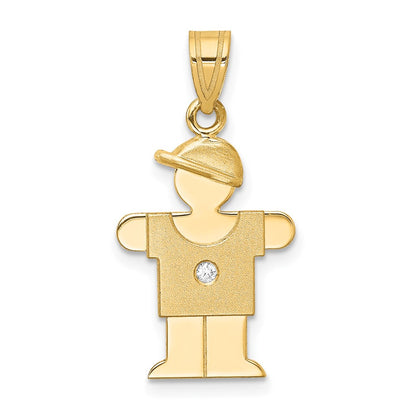 14k VS Diamond kid pendant