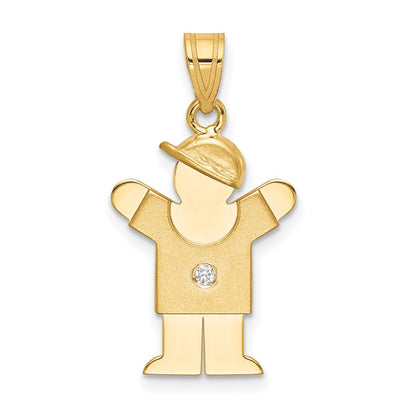 14k A Diamond kid pendant
