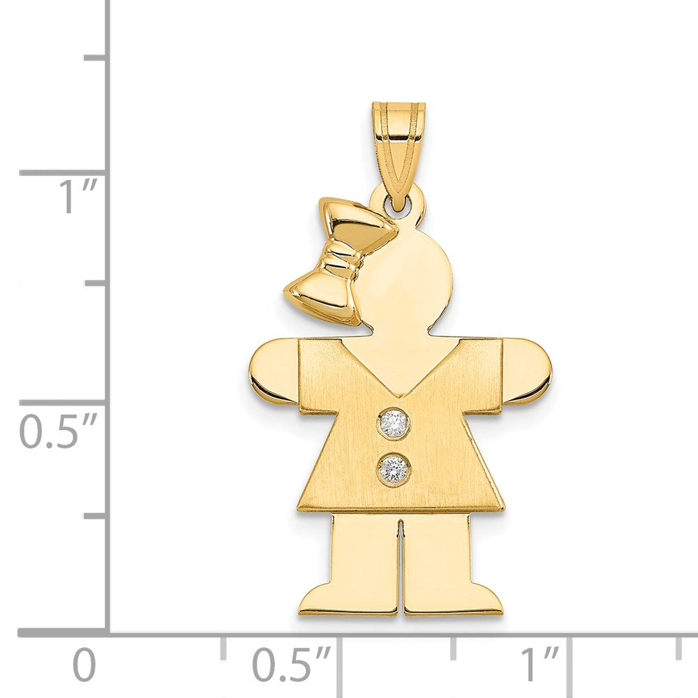14k AA Diamond Kid Pendant