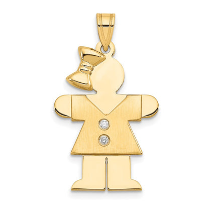 14k VS Diamond kid pendant