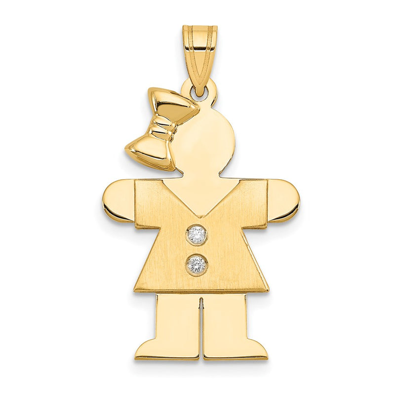 14k A Diamond kid pendant