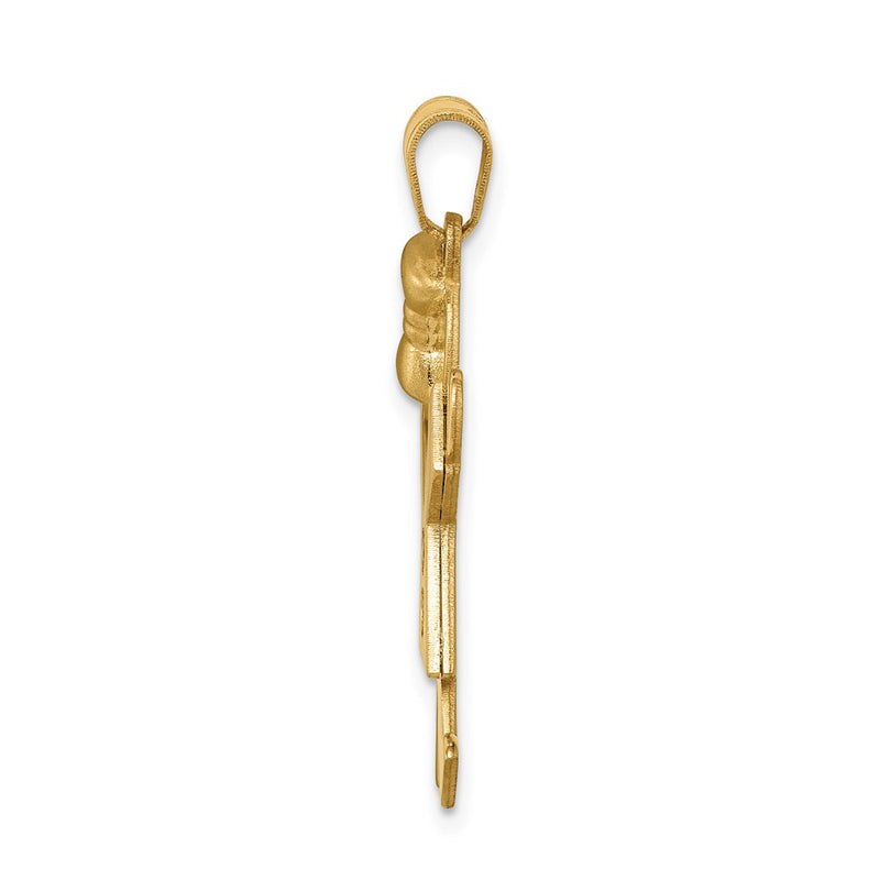 14k AAA Diamond kid pendant