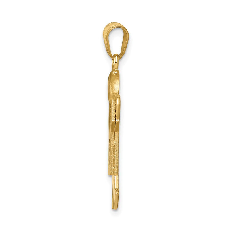 14k AAA Diamond kid pendant