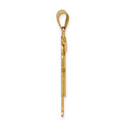 14k AAA Diamond kid pendant