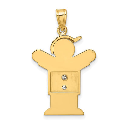 14k VS Diamond kid pendant