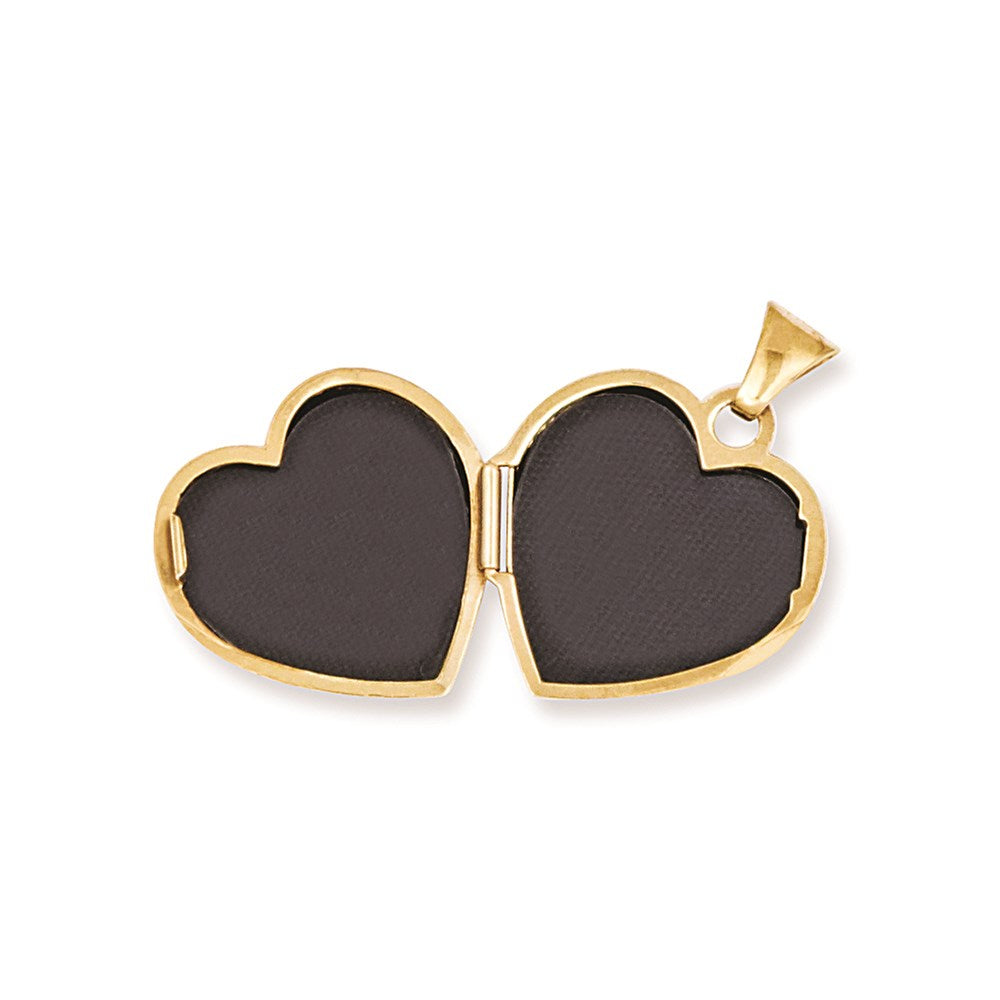 14k Yellow Gold 14k Scroll Heart Locket