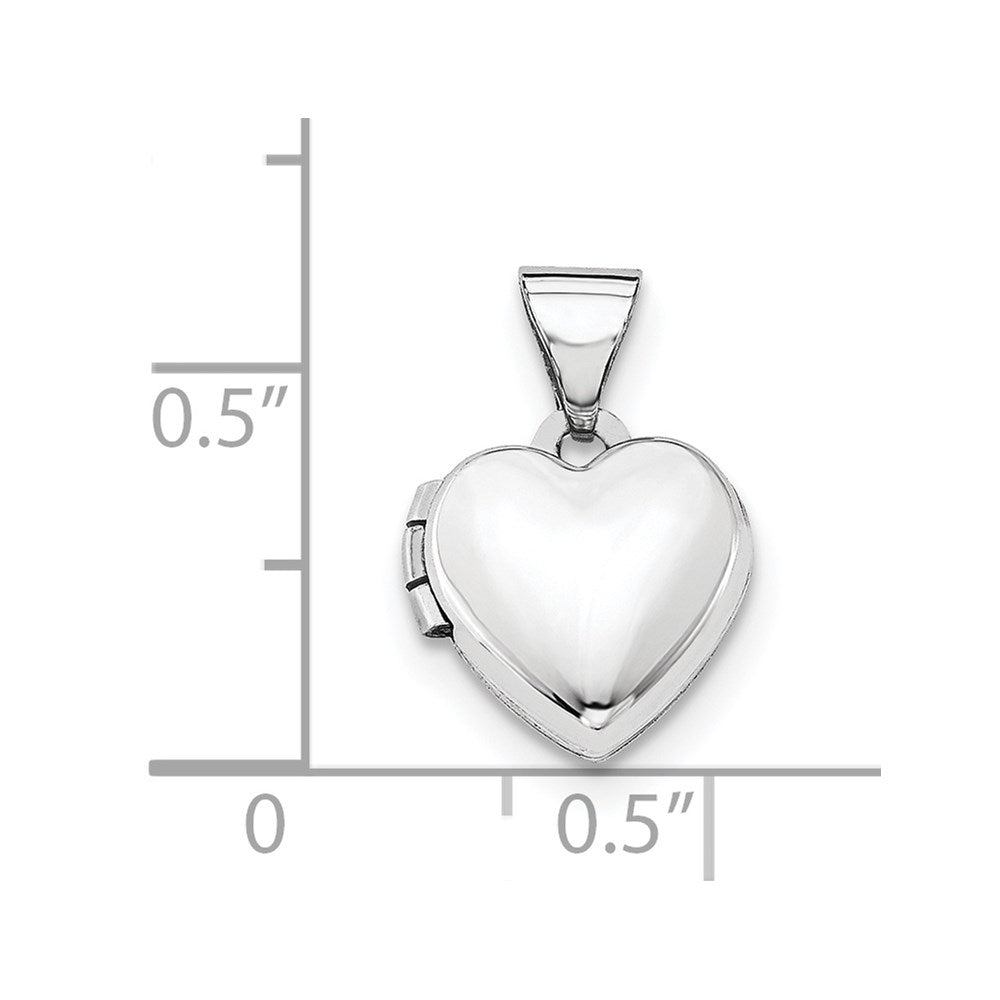 14k White Gold 14k White Gold Polished Heart-Shaped Locket