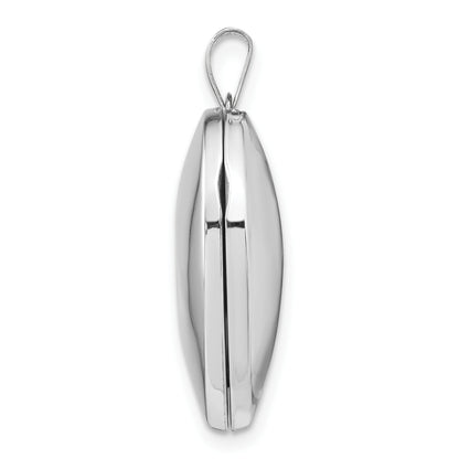 14k White Gold 14k White Gold Polished Heart-Shaped Domed Locket