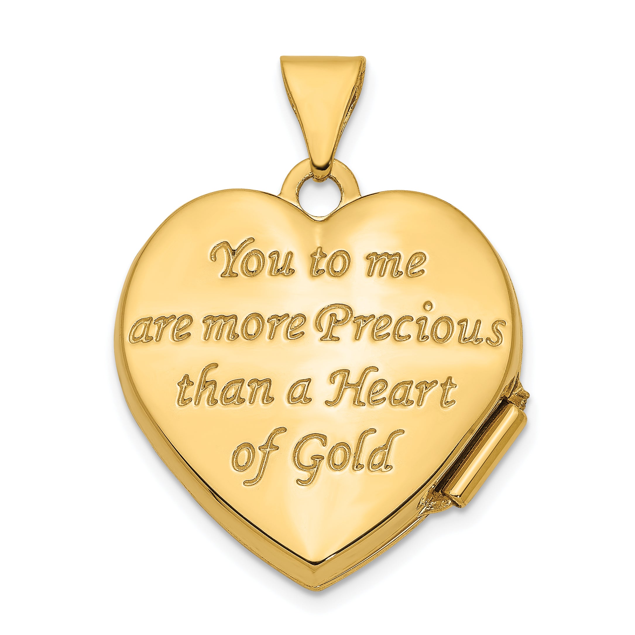 14K Yellow & Rhodium 14Ky W/ White Knotted Heart Of Gold Reversible Locket
