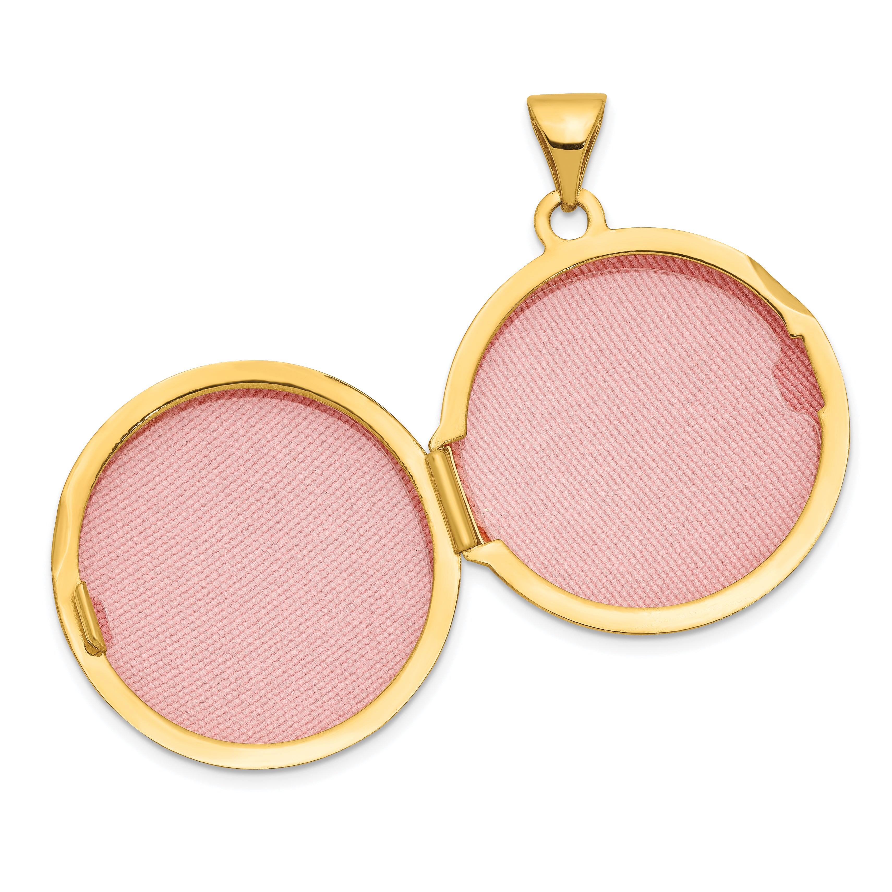 14k Yellow Gold 14ky 20mm Round Plain Domed Locket
