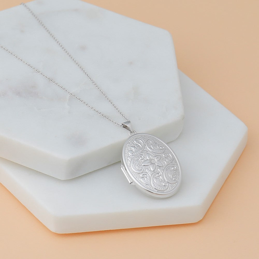 14K White Gold .95mm Diamond-Cut Cable With Lobster Clasp Chain Necklace