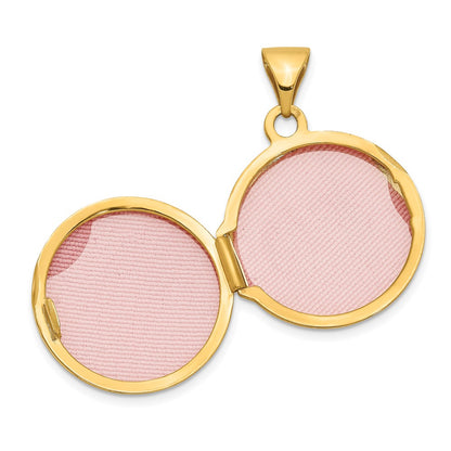 14k Yellow Gold 14k 16mm Round Locket with Scroll Design