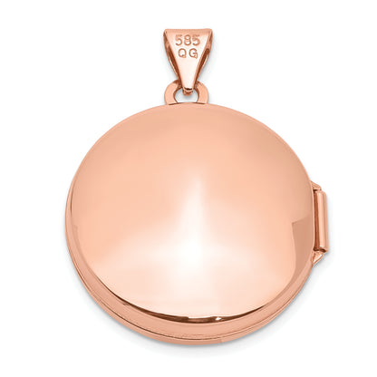 14k Rose Gold 14k Rose Gold 20mm Round Locket