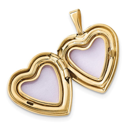 14K/Silver Two-Tone 16mmDiamond Heart Locket & Gold-Plated Sterling 12mm Pendant