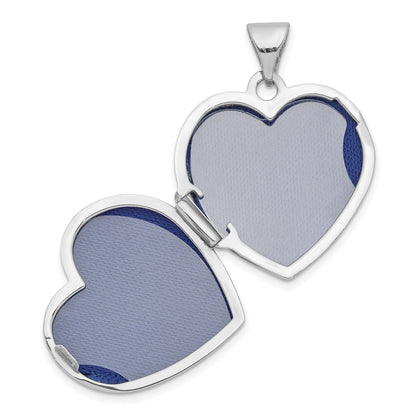 14k White Gold 14k White Gold 18mm Tree Heart Locket