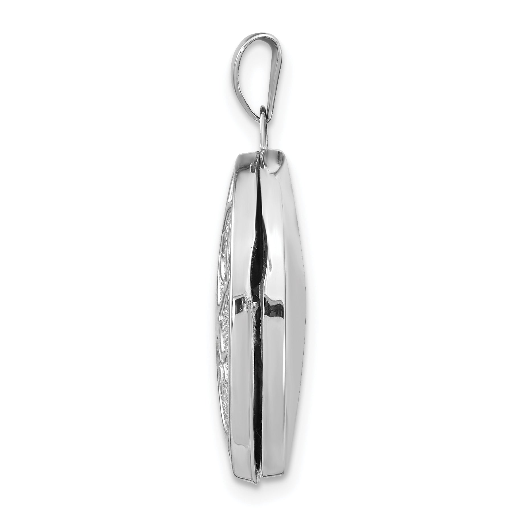 14k White Gold 14k White Gold 21x16mm Oval Tree Locket
