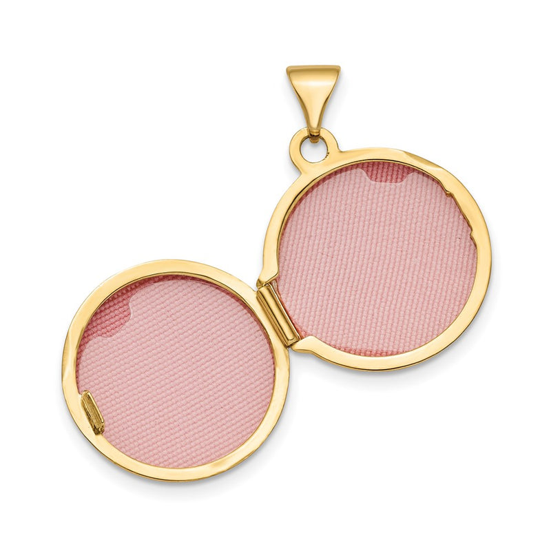 14k Yellow Gold 14k Polished Domed 16mm Round Locket
