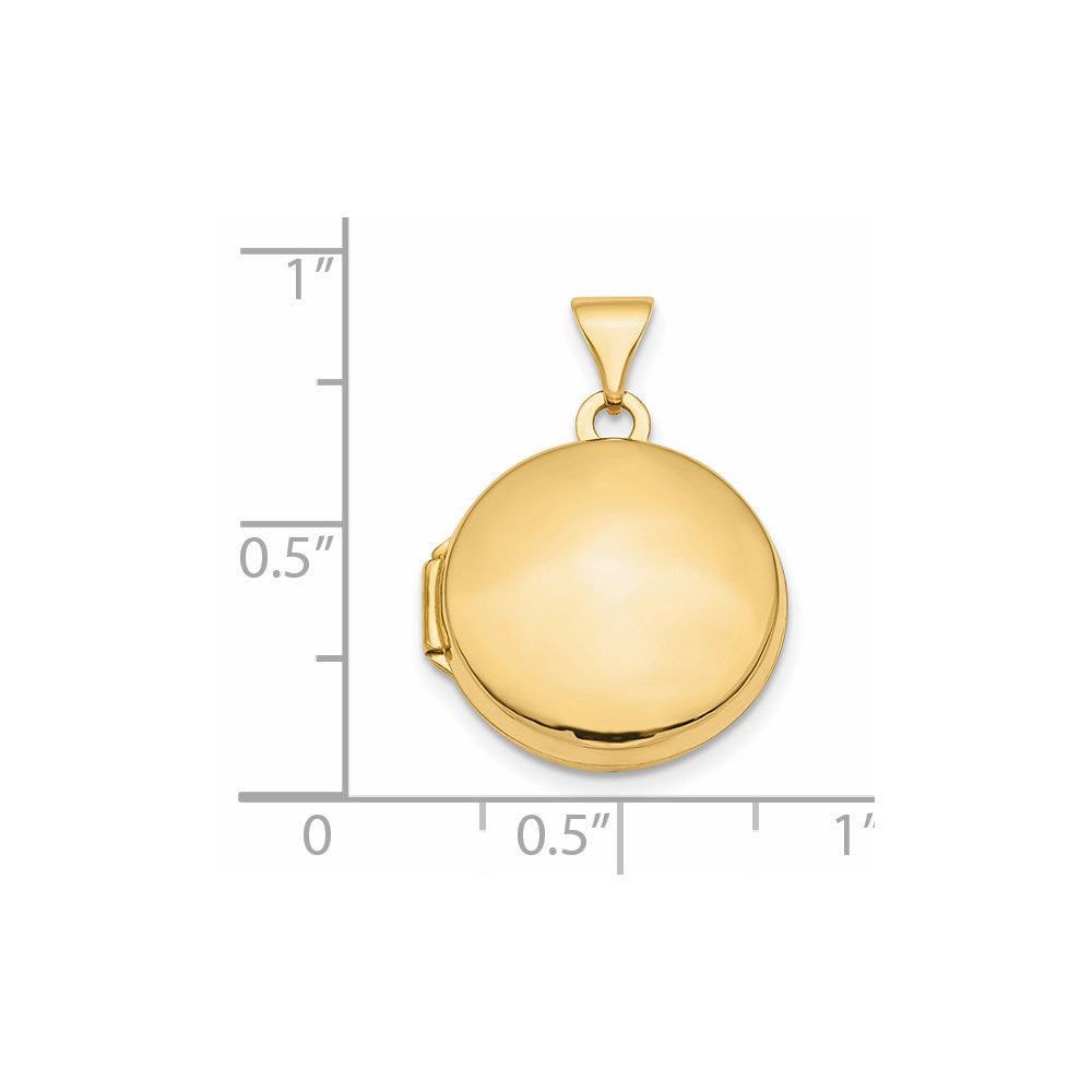 14k Yellow Gold 14k Polished Domed 16mm Round Locket