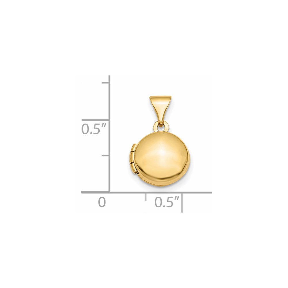 14k Yellow Gold 14k Polished Domed 10mm Round Locket