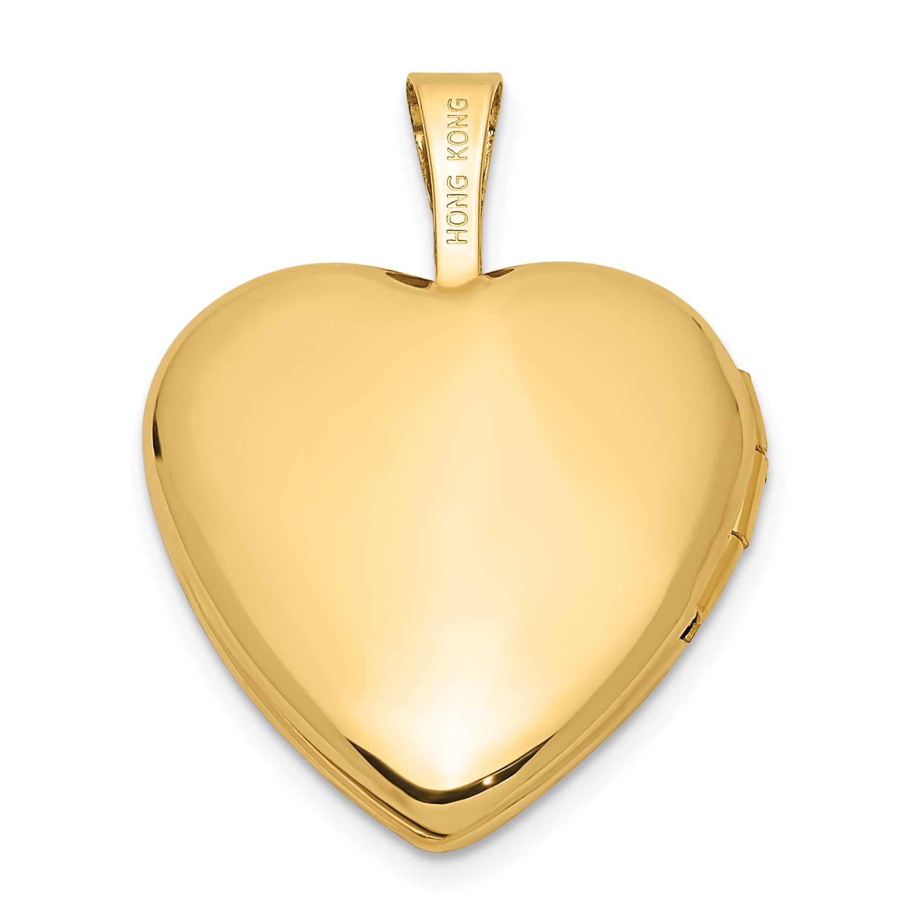 14K Yellow Gold 14Ky 16mm With Enamel Floral Cross Heart Locket