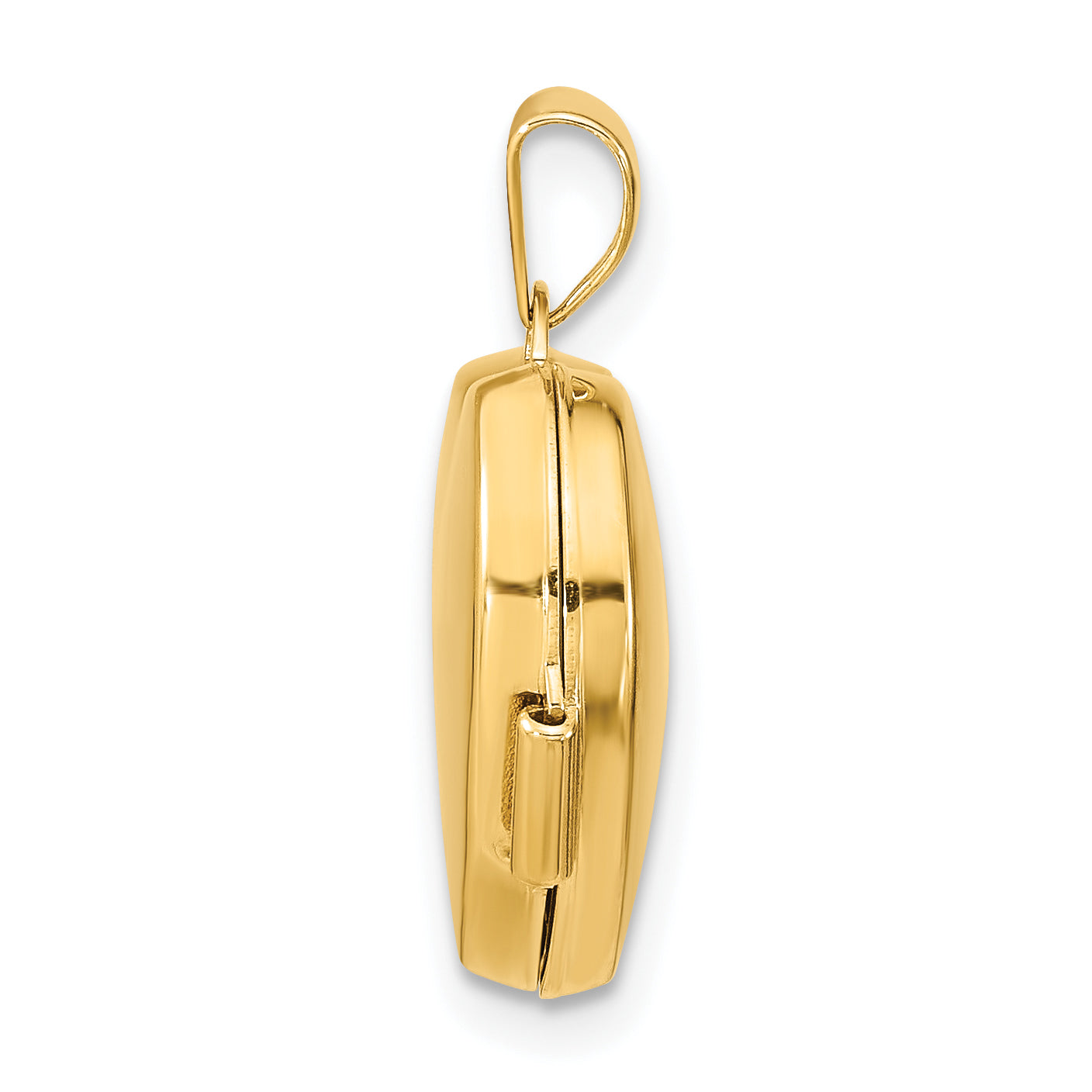 14K Yellow Gold Ruby 15mm Heart Locket