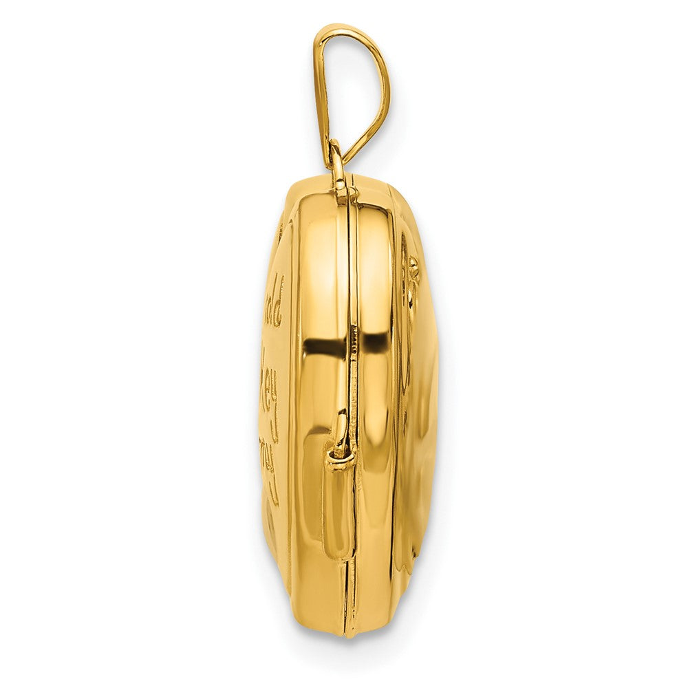 14K Yellow & Rhodium and White Rhodium 18mm Key to My Heart Reversible Heart Locket